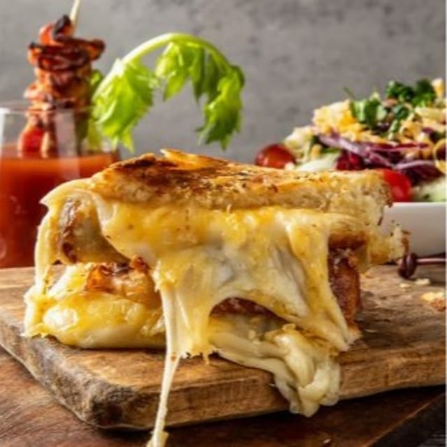 Garlic Gourmet Grilled Cheese.