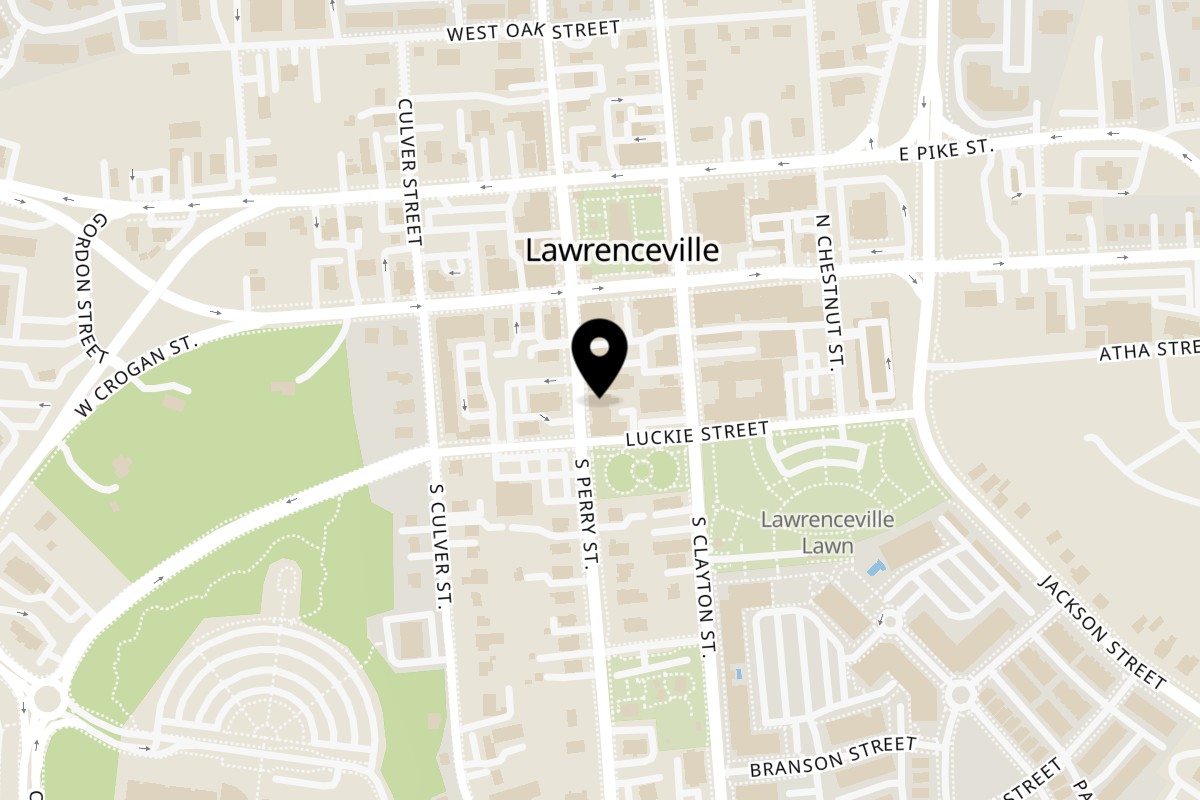 Map showing the location of Scrum-did-dly-ump-tious on 169 S Perry St in Lawrenceville